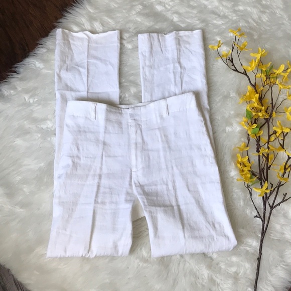 Joseph Ivory Linen Pants Trousers - Picture 3 of 5